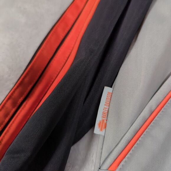 Harley Davidson‎ Track Jacket Mens Large Gray 3 Stripes Raglan Sleeve Full Zip - Picture 3 of 13